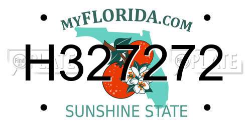 H327272 Florida License Plate