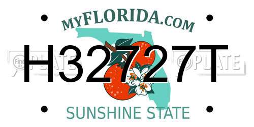 H32727T Florida License Plate