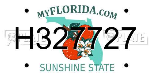 H327727 Florida License Plate