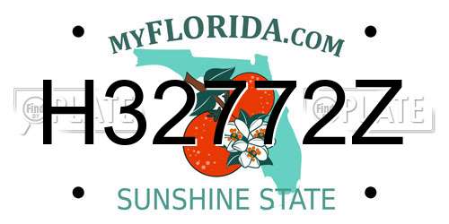 H32772Z Florida License Plate