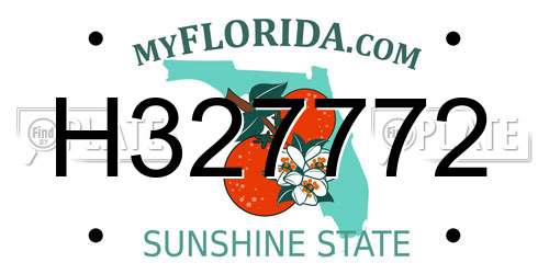 H327772 Florida License Plate
