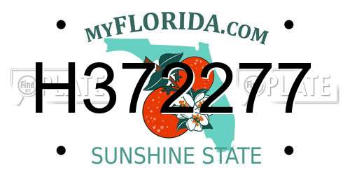 H372277 Florida License Plate