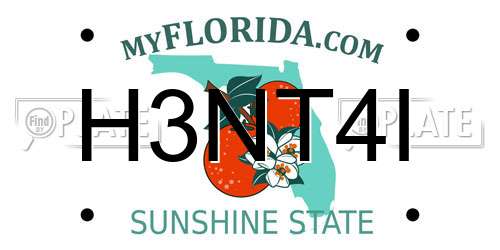 H3NT4I Florida License Plate