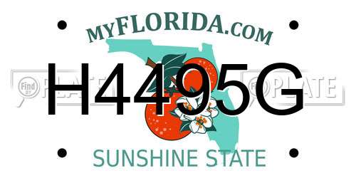 H4495G Florida License Plate