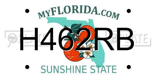H462RB Florida License Plate