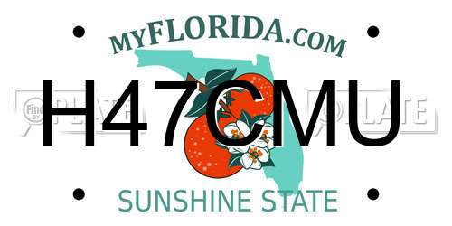 H47CMU Florida License Plate