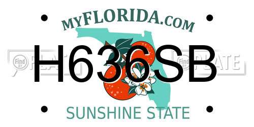 H636SB Florida License Plate