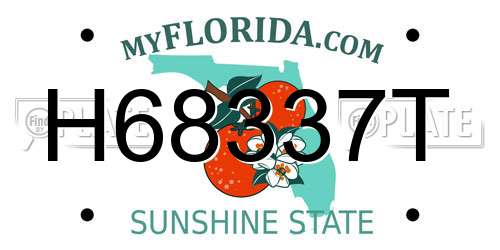 H68337T Florida License Plate