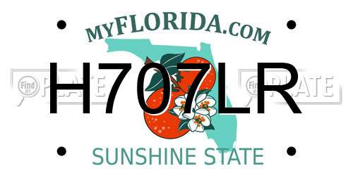 H707LR Florida License Plate