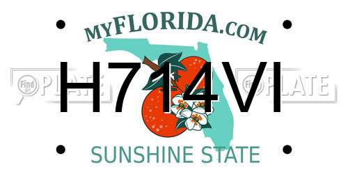 H714VI Florida License Plate