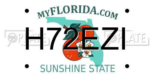 H72EZI Florida License Plate