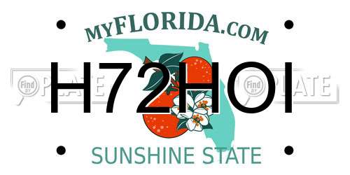 H72HOI Florida License Plate