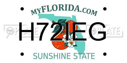 H72IEG Florida License Plate