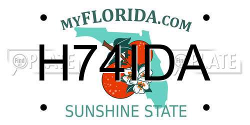 H74IDA Florida License Plate