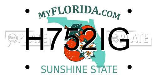 H752IG Florida License Plate