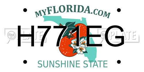 H771EG Florida License Plate