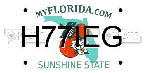 H77IEG Florida License Plate