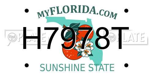 H7978T Florida License Plate
