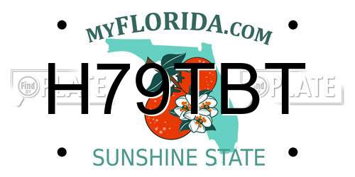 H79TBT Florida License Plate