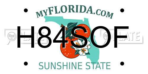 H84SOF Florida License Plate