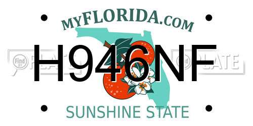 H946NF Florida License Plate