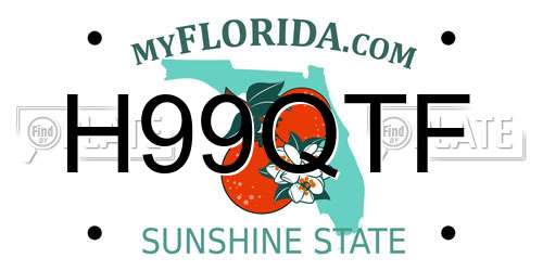 H99QTF Florida License Plate