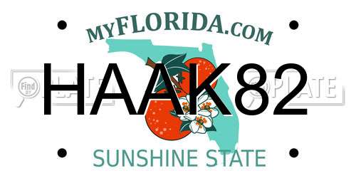 HAAK82 Florida License Plate