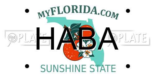 HABA Florida License Plate