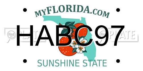 HABC97 Florida License Plate