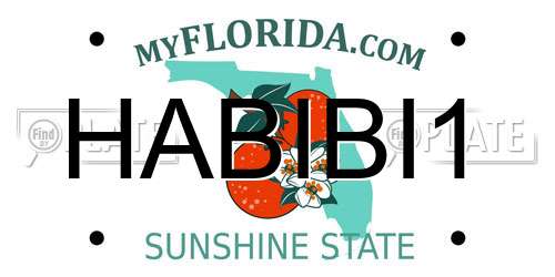 HABIBI1 Florida License Plate