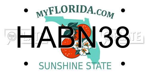 HABN38 Florida License Plate