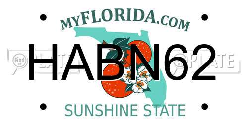 HABN62 Florida License Plate