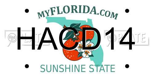 HACD14 Florida License Plate