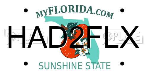 HAD2FLX Florida License Plate