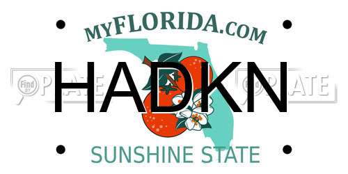 HADKN Florida License Plate