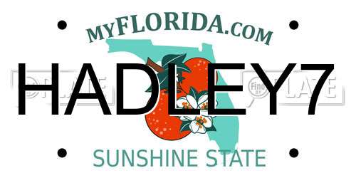 HADLEY7 Florida License Plate