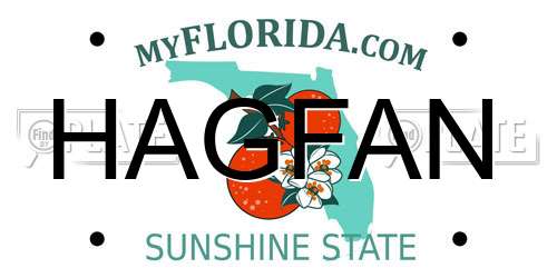 HAGFAN Florida License Plate