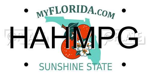 HAHMPG Florida License Plate