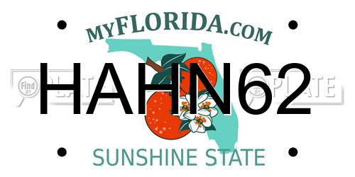 HAHN62 Florida License Plate