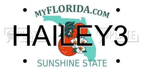 HAILEY3 Florida License Plate