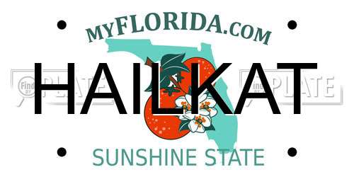 HAILKAT Florida License Plate