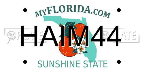 HAIM44 Florida License Plate