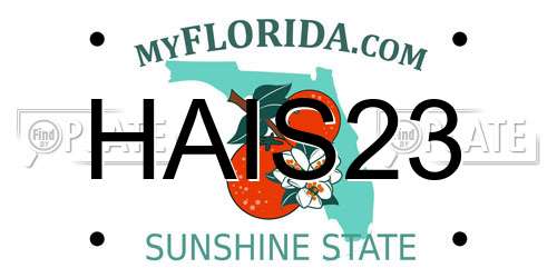 HAIS23 Florida License Plate