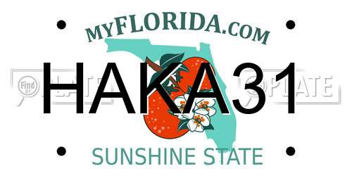 HAKA31 Florida License Plate
