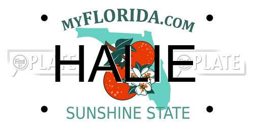 HALIE Florida License Plate