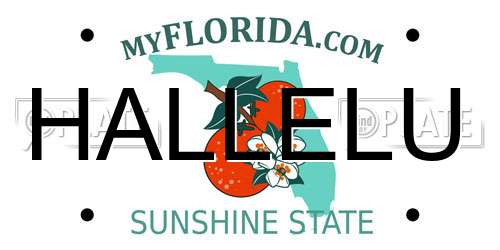 HALLELU Florida License Plate
