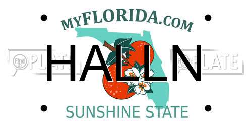 HALLN Florida License Plate
