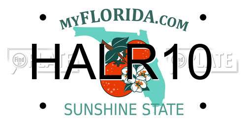 HALR10 Florida License Plate