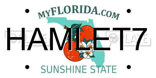 HAMLET7 Florida License Plate