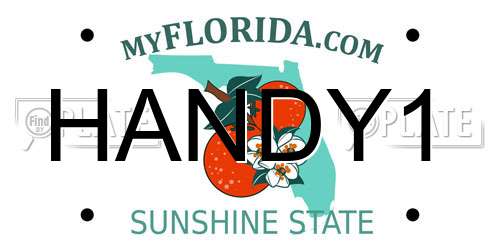 HANDY1 Florida License Plate